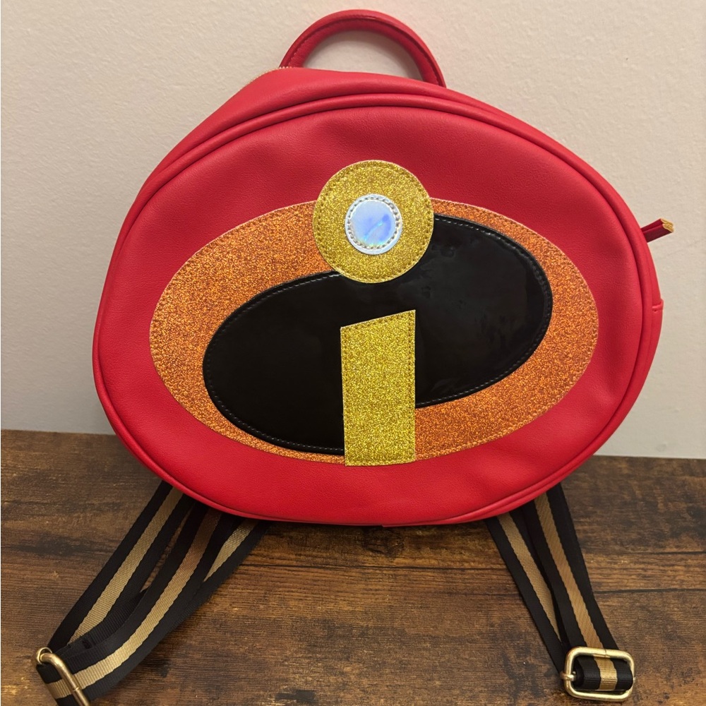 Incredibles Mini Purse Backpack w Adjustable Straps Faux Leather Disney/Pixar